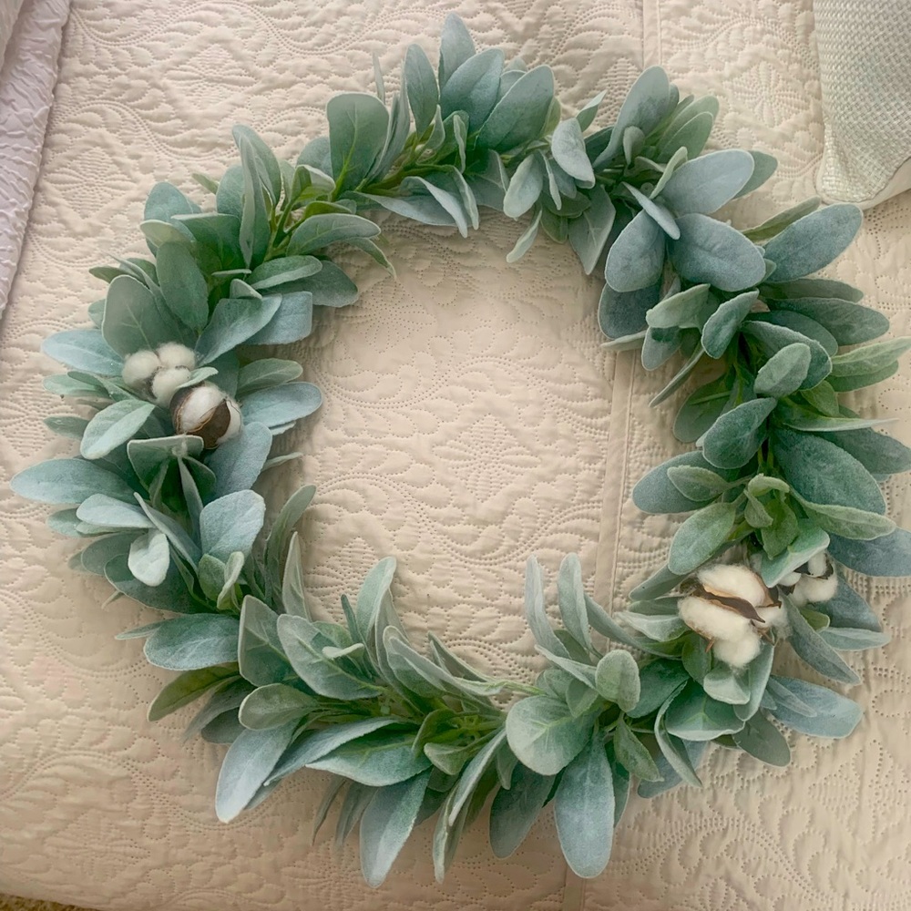Lambs ear wreath